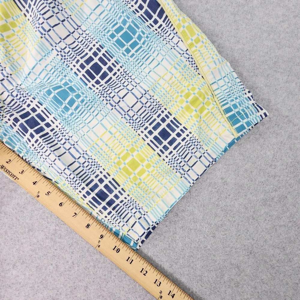 Tommy Bahama Relax Swim Trunks Mens 37x10 Blue Plaid Hawaiian Boardshorts Tag 38